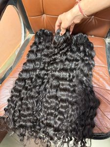 Extensions de cheveux humains Jai Devi Industries Modèle 12A, cheveux indiens Remy en vrac, double trame, couleur noir naturel, fabriquées à la machine, double épaisseur - Product Image 3