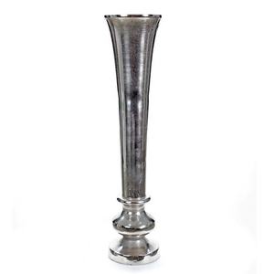 Centres de table de mariage Vases de fleurs argentées pour les décorations intérieures et extérieures taille personnalisée anneaux métalliques argentés jardinières - Product Image 2