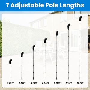 Spazzola per la pulizia delle grondaie con manico telescopico in alluminio da 3,2 m, estensibile dal suolo (2 pezzi) - Product Image 2