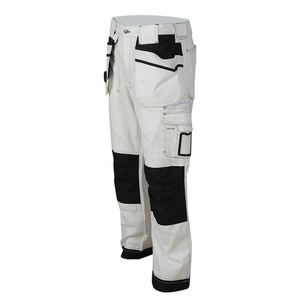 <b>Black</b> Orange <b>Work</b> <b>Pants</b> Multi Pocket Cargo Elastic Waist Durable Men's Construction Wear - Product Image 5
