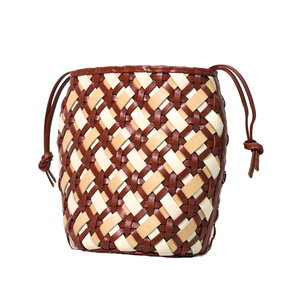 Woven genuine leather women hand <b>bag</b> , 100% hand woven with mixed color good for daily use and of premium quality - Product Image 1