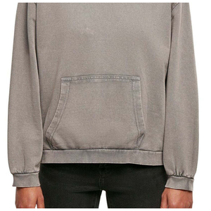 Sweat à capuche 100 % coton molletonné léger à manches longues avec poche kangourou pour homme, délavé à l'acide, écologique et respirant, idéal pour l'extérieur - Product Image 4