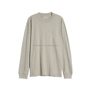 เสื้อยืดแขนยาวผ้าคอตตอนสำหรับผู้ชายเสื้อใส่สบายแบบปรับได้เอง - Product Image 5