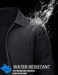 Veste softshell imperméable pour homme avec doublure en polaire, coupe-vent léger, imperméable à capuche pour les sports de plein air - Product Image 2