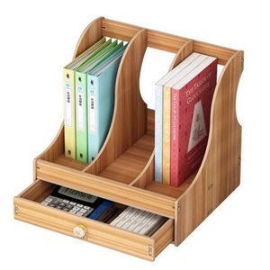 Wooden Office Desk Organizer <b>Storage</b> Stand Pen Pencil Holder Desktop Stationery Container Workspace Accessory Elegant - Product Image 1