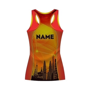 2024 การออกแบบใหม่ที่กําหนดเองขายส่งซอฟท์บอลระเหิดเสื้อ racerback โพลีเอสเตอร์เสื้อกล้าม racerback ระบายอากาศระเหิด - Product Image 1