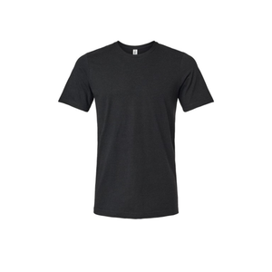 T-shirt noir à col rond en tissu épais |   T-shirt basique oversize streetwear |   T-shirt en coton premium |   Fabricant OEM personnalisé - Product Image 1