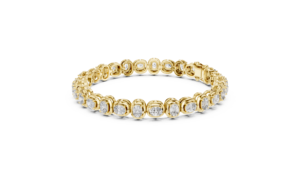 Rose <b>Gold</b> Oval Diamond Halo Tennis <b>Bracelet</b>, Lab Grown Oval Cut Eternity <b>Bracelet</b>, Luxury Diamond Jewelry for Women - Product Image 6