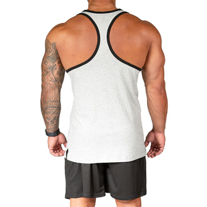 Chaleco Largo Deportivo de Punto Informal para Hombre, Diseño Moderno, Color Blanco, Ropa Deportiva, 220 GSM, Camisetas sin Mangas de Verano para Hombre - Product Image 2
