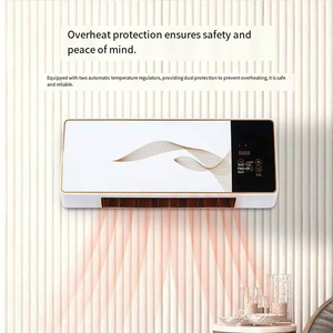 1800W 2-in-1 Electric Wall-Mounted PTC Air Conditioner & Space Heater Remote <b>Controlled</b> Dual Use Wide-Angle Mobile Small Fan - Product Image 4