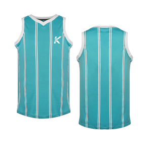 Maillot de basket personnalisé d'été léger, respirant et à séchage rapide pour homme – Uniforme d'équipe sans manches, col en V, 100 % polyester SPORTS - Product Image 3
