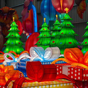 ไฟประดับคริสต์มาสขนาดใหญ่สำหรับกลางแจ้ง ไฟประดับสวนสัตว์ งานแสดงโคมไฟ งานแสดงแสงสีเสียงดนตรี ผู้ผลิตงานตกแต่งตามสั่ง - Product Image 1