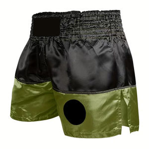Shorts de Muay Thai en polyester pour hommes, taille élastique, personnalisables avec logo, légers, respirants, séchage rapide, pour arts martiaux - Product Image 4