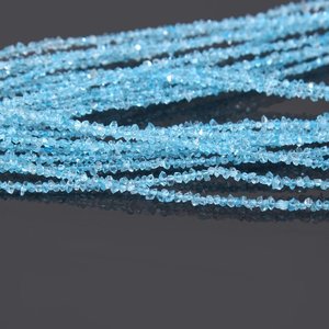 Cuentas de Cuarzo Diamante Herkimer Azul Cielo, Virutas de Cuarzo sin Cortar, Cuentas Sueltas de Cristal Natural para Suministros de Fabricación de Joyas al por Mayor - Product Image 5