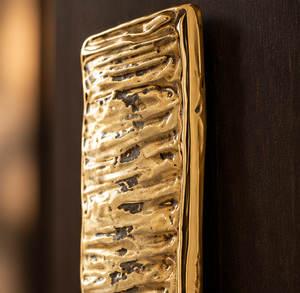 Tirador de puerta dorado martillado, texturizado, largo, para gabinetes, herrajes decorativos para muebles, para puertas interiores de lujo y armarios - Product Image 5