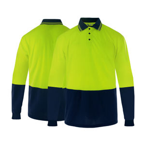 เสื้อทำงานสะท้อนแสงแบบ Hi Vis ANSI Class 3 สีส้มเรืองแสง เสื้อโปโลเพื่อความปลอดภัยสำหรับงานก่อสร้าง จราจร ความปลอดภัย เสื้อผ้าทำงาน แห้งเร็ว - Product Image 2