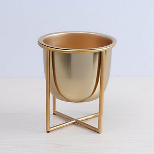 Macetas para Plantas de Interior, Juego de 3 Macetas con Soporte, Macetas Modernas Decorativas de Metal para Plantas de Piso, Color Verde Grisáceo - Product Image 6