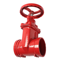 Vanne à opercule à siège souple rainurée NRS DN200 pour protection incendie, Vanne coupe-flamme DN100 PN16