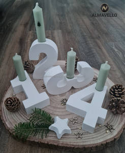 Beau support de lampe en T en céramique peint à la main pour décor de festival, ambiance de chambre et but de cadeau - Product Image 3