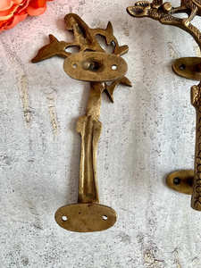 Poignée de portail orientale en fer forgé, style traditionnel, résistante à la rouille, avec revêtement en poudre, motif arbre et perroquet, décorative - Product Image 6