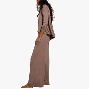 Ensemble décontracté surdimensionné pour femme en polyester/coton doux, toutes saisons, 2 pièces à manches longues - Product Image 2