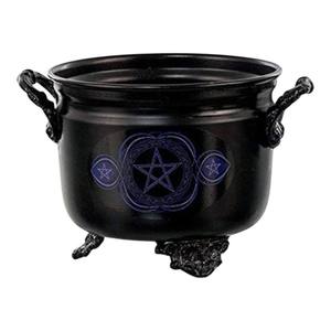 Chaudron en fonte bleu pentagramme avec bois d'agar pour toutes les saisons - Product Image 1