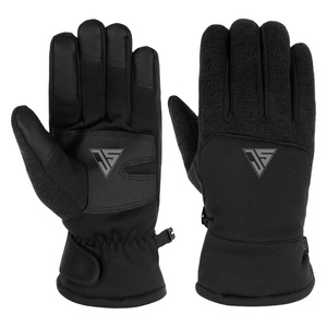 Guantes de invierno personalizados para hombre de cuero genuino/lana de punto/forro polar de algodón con muñeca elástica interior cálida para ciclismo al aire libre - Product Image 1