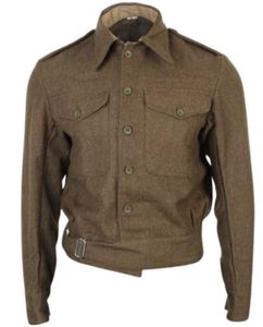 Unisex Vintage <b>Woolen</b> Jacket Regular Woven Bomber WW2 Reproduction Uniform Winter Solid OEM British 40 Pattern Tunic - Product Image 3