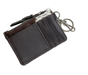 Unisex Genuine Leather Cowhide Zipper <b>Wallet</b> With Multi-<b>Card</b> Slots Animal Print Minimalist Style Short <b>Card</b> Holder - Product Image 6