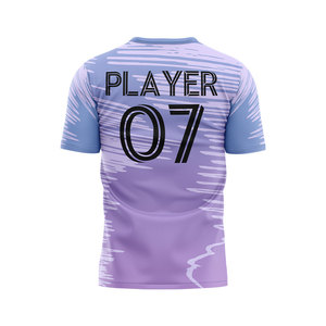 เสื้อฟุตบอลทีมชายแบบซับลิเมชั่นสั่งทำพิเศษ 100% โพลีเอสเตอร์ ระบายอากาศได้ดี เป็นมิตรกับสิ่งแวดล้อม ป้องกันแบคทีเรีย แห้งเร็ว คอวี - Product Image 3