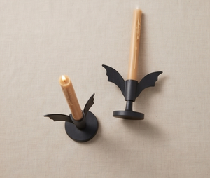 Candelabro de Metal con Diseño de Alas de Murciélago, Color Negro Mate, Decorativo para Decoración Gótica del Hogar, Mesa de Halloween - Product Image 3