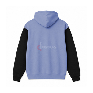 Sweat à capuche zippé unisexe surdimensionné en molleton de coton épais, personnalisable avec logo, style streetwear - Product Image 2