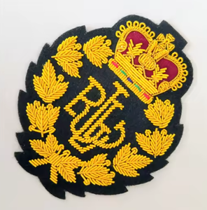 Écusson brodé main 3D en relief, résistant à l'eau, avec fil de bullion, motif crête, luxe, dorure, à coudre sur blazer, logo personnalisé - Product Image 4