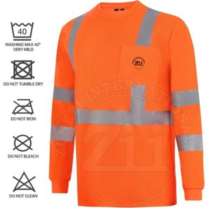 เสื้อสเวตเชิ้ตขนแกะไซส์ใหญ่ราคาถูก ปลอดภัย สกรีนโลโก้ได้ สำหรับผู้ชายและผู้หญิง สะท้อนแสง ANSI Class 1 ไฟ LED กันน้ำ ZUNEZI INTERNATIONAL - Product Image 2