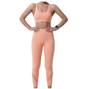 Women Fitness Clothing <b>Set</b> Sports Bra And Leggings <b>Two</b> <b>Piece</b> Workout Yoga Gym Running Activewear - Product Image 6