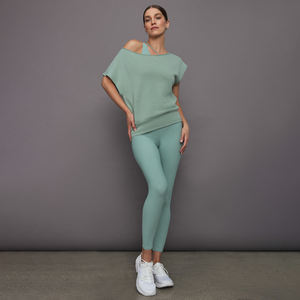 Sudadera de manga corta para mujer, personalizada, de talla grande, para otoño/invierno, con hombros descubiertos, estilo oversize, la más vendida. - Product Image 2