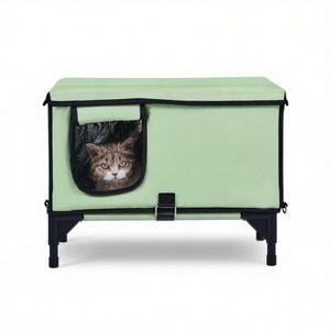 Cuccia Riscaldata Moderna per Gatti da Interno ed Esterno, Villa per Animali Domestici Rettangolare con Motivo Solido, Forniture Alla Moda ed Eleganti per Piccoli Animali - Product Image 3