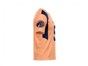 2026 Professional Team Sports Gear Breathable Quick Dry Fitness Apparel Custom Graphic Print Athletic T-Shirt <b>Peach</b> Navy Jersey - Product Image 5