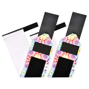 Bandes de maintien pour poignets personnalisées, design arc-en-ciel, qualité supérieure, polyester et coton, écologiques, respirantes, antidérapantes, soutien pour les poignets - Product Image 5