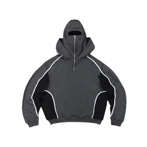 Sweat à capuche d'hiver pour homme, double couche, 100% coton, directement de l'usine |   Broderie de logo personnalisée |   Sweat-shirt en polaire écologique à poche - Product Image 1