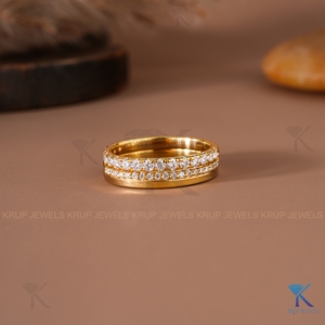 Bridal Set Lab Grown Diamond Half Eternity Band <b>Plain</b> Minimalist Matching Wedding <b>Ring</b> Fine Jewelry Yellow Gold Sterling <b>Silver</b> - Product Image 2