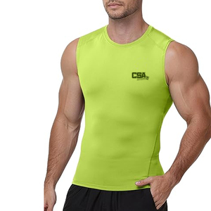 Professional Sleeveless <b>Compression</b> <b>Shirt</b> For Men Stretch Fit Quick Dry Gym Workout Fitness Training - Product Image 1