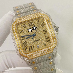 Montres automatiques mécaniques japonaises ZAWO HOUSE en acier inoxydable avec cadran en verre et bracelet en silicone, serties de diamants moissanite, pour unisexe - Product Image 4