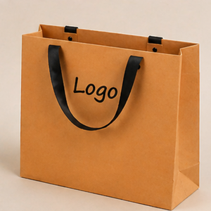 Bolsas de Regalo Premium de Papel Kraft Marrón con Asas Negras – Bolsas de Compras con Logotipo Personalizado para Comercios y Boutiques - Product Image 2