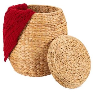 Cesta de Almacenamiento Multiusos de Mimbre Natural, Cesta Organizadora Hecha a Mano y Ecológica para el Hogar - Product Image 6