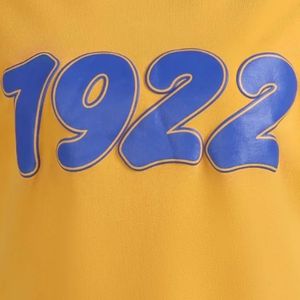 Camiseta Sigma Gamma Rho 1922 con Ribete Dorado y Azul, Manga Corta, Algodón Suave, Estilo Casual para Uso Diario, Corte Premium - Product Image 4