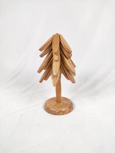 Wooden Christmas Tree Shape Coasters & <b>Trivets</b> Set Vintage Design Heat Resistant Mats for Hot Dishes - Product Image 1