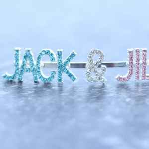 Pasador de Pelo con Cristales de Imitación Jack and Jill, Pinza para el Cabello con Letras Brillantes, Accesorio de Moda para Mujeres y Niñas, Regalo - Product Image 2