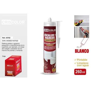 Criscolor Sigillante per Zoccoli e Cornici 260ml Acrilico Bianco Verniciabile - Product Image 1