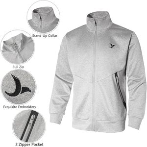 Unisex gray tracksuit set <b>Half</b>-<b>zip</b> <b>jacket</b> with side pockets Drawstring pants for adults Solid color casual wear - Product Image 5
